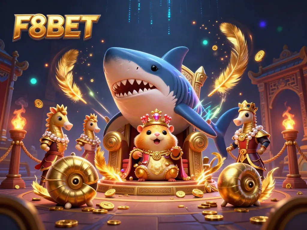 Experience thrilling gameplay at F8BET with a 3D casino scene featuring dynamic characters and game elements.
