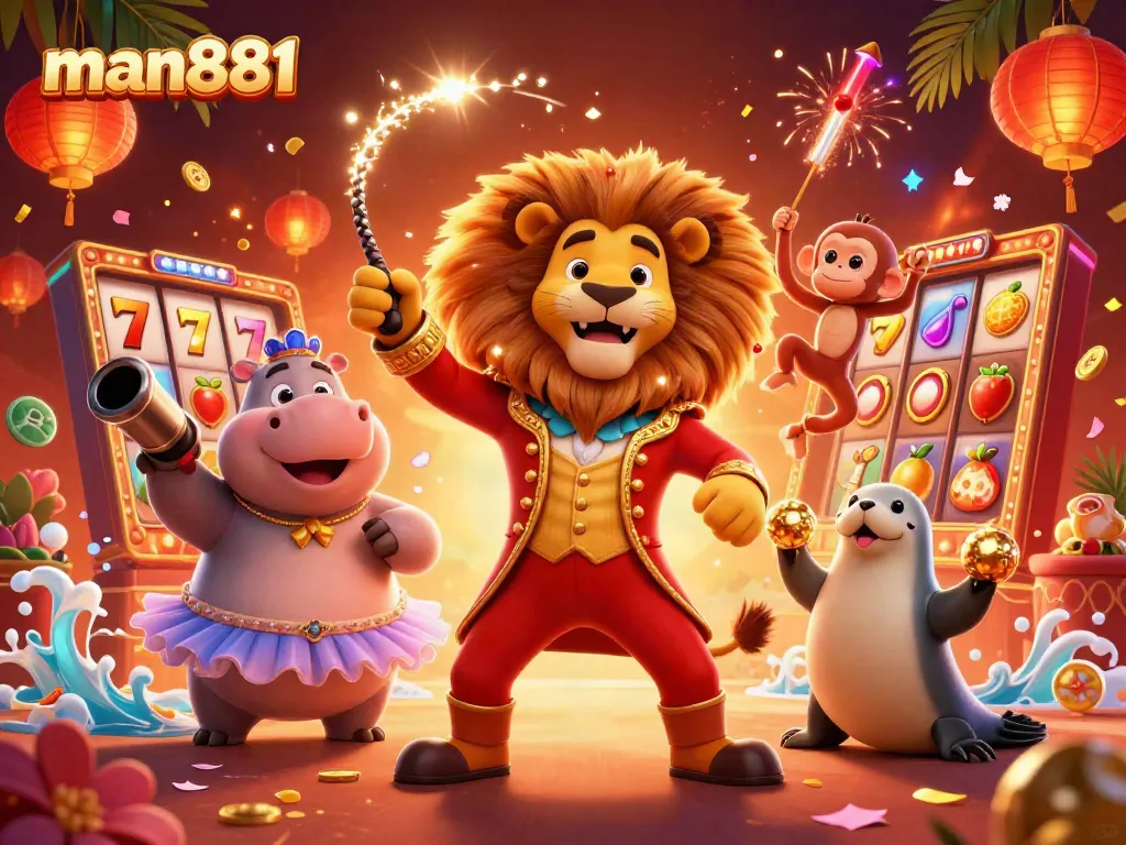 Experience thrilling games at man881 with a lively circus atmosphere filled with jackpots and excitement.