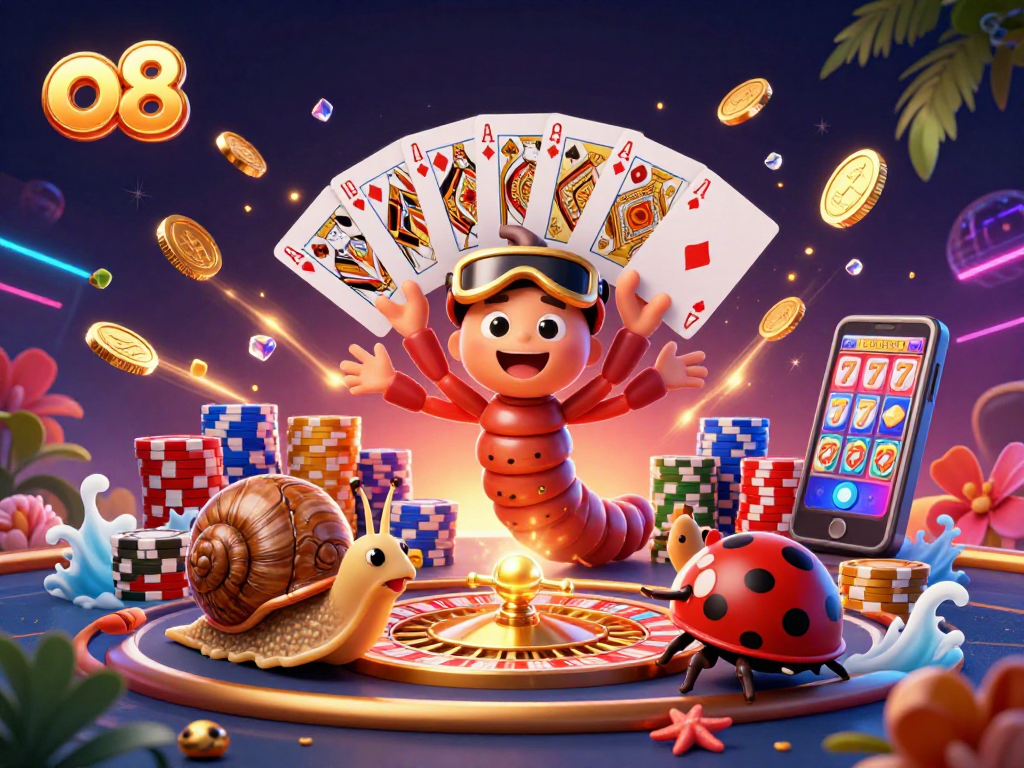 Engage with exciting gambling action at o8 featuring a unique 3D casino scene.