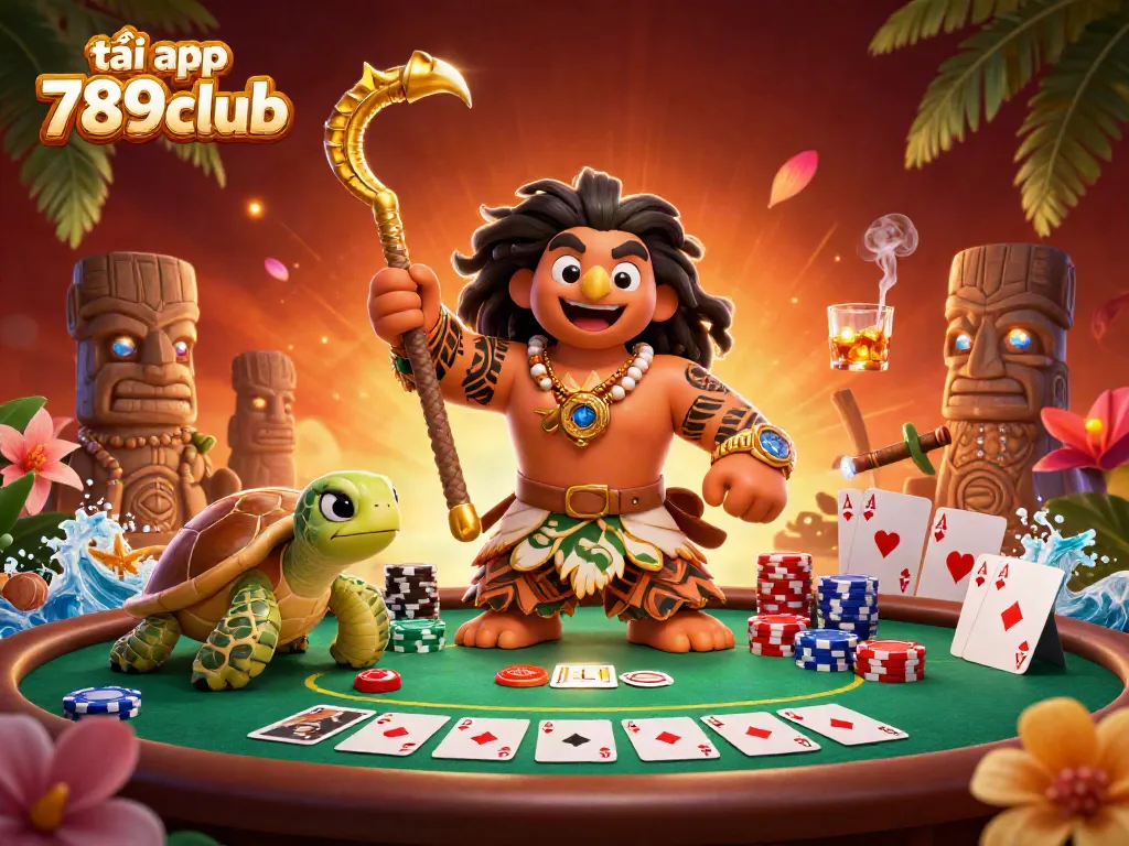 Experience the excitement of tải app 789club in this vibrant 3D casino scene.