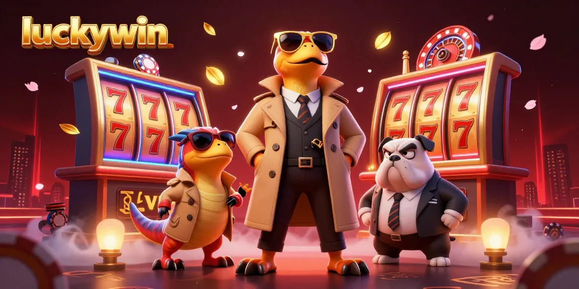 luckywin raptors in disguise attempting to sneak into a VIP casino, colorful gambling elements around
