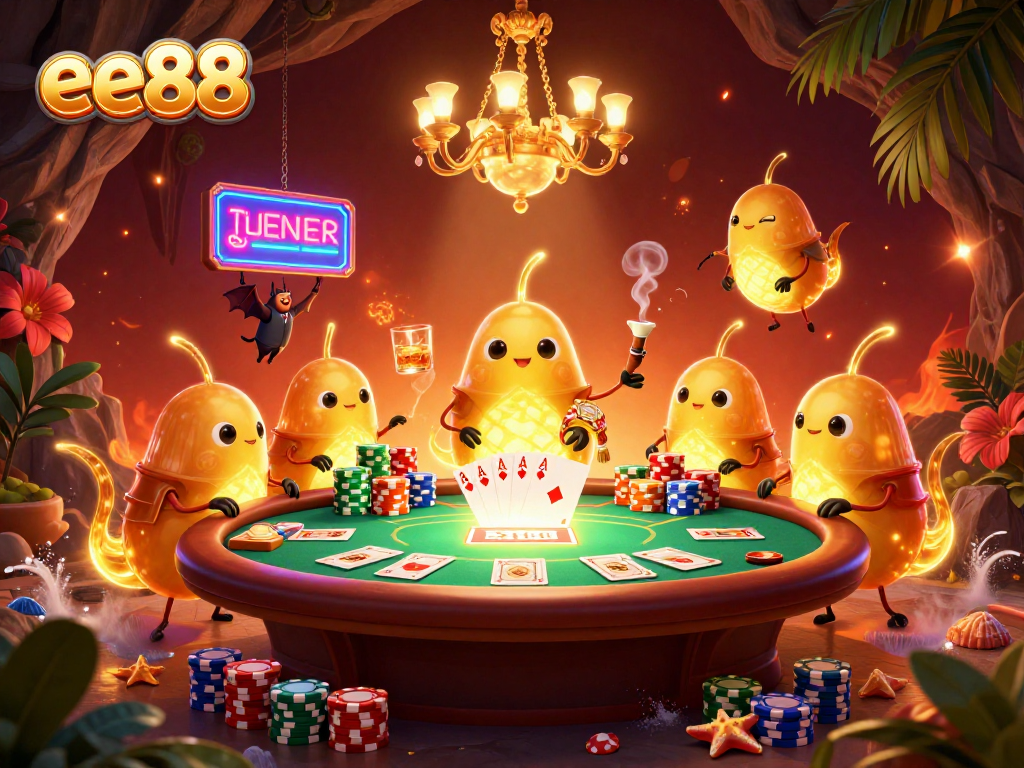 Experience thrilling gameplay at ee88 casino with bioluminescent glowworms lighting the way to winning hands.