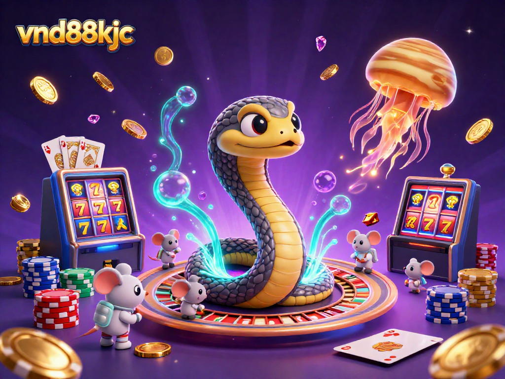 Place bets on the vnd88kjc cosmic roulette wheel with 3D characters and vibrant casino elements.
