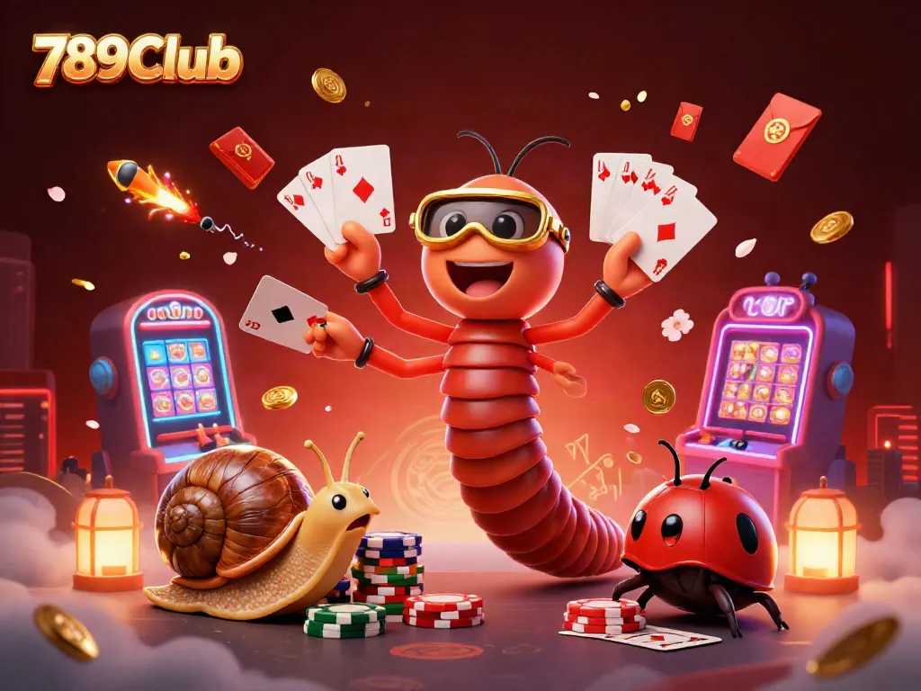 Experience the excitement of 789Club with a vibrant casino scene featuring animated characters.