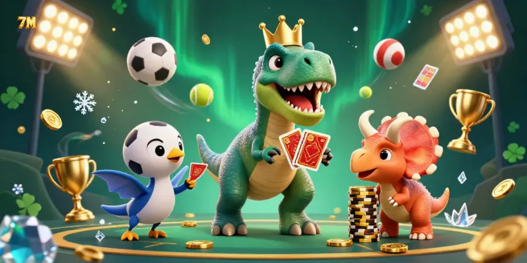 Experience engaging online betting with 7M's dynamic game elements and friendly characters.