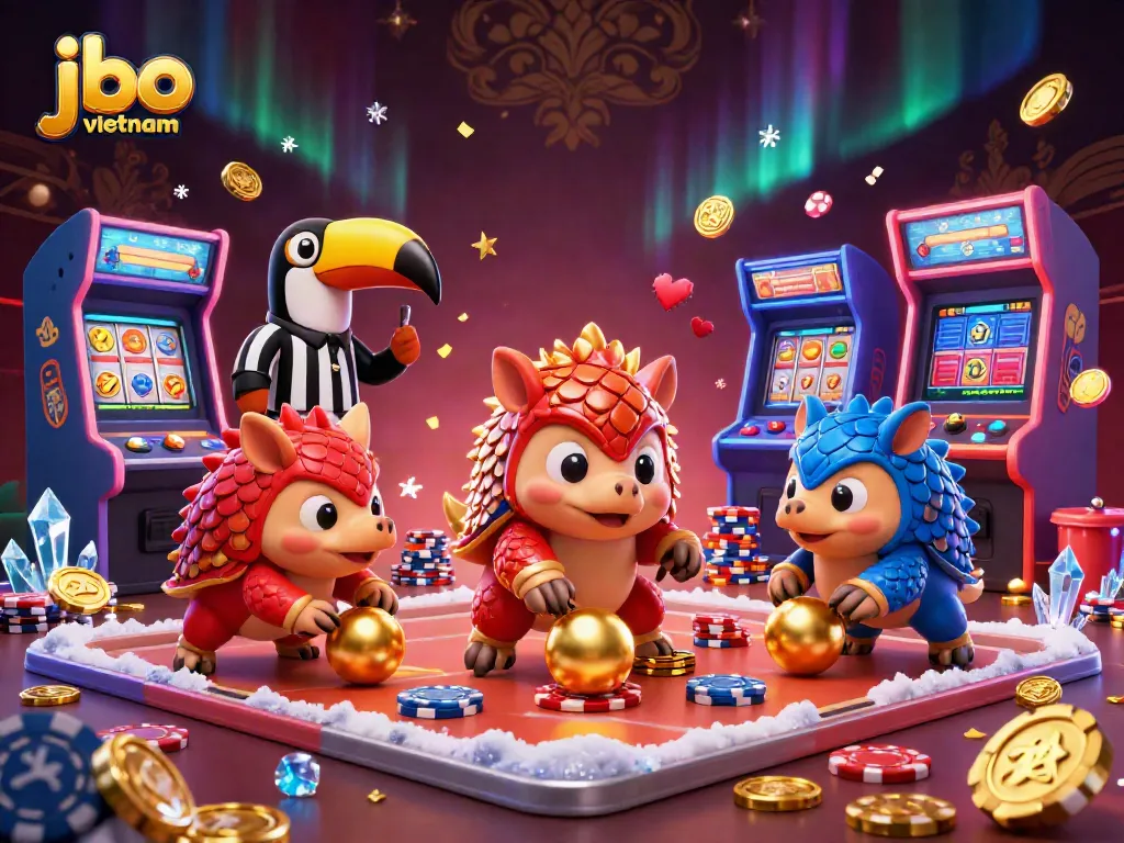 Play thrilling games at jbo vietnam with dynamic pangolin characters and vibrant casino elements.