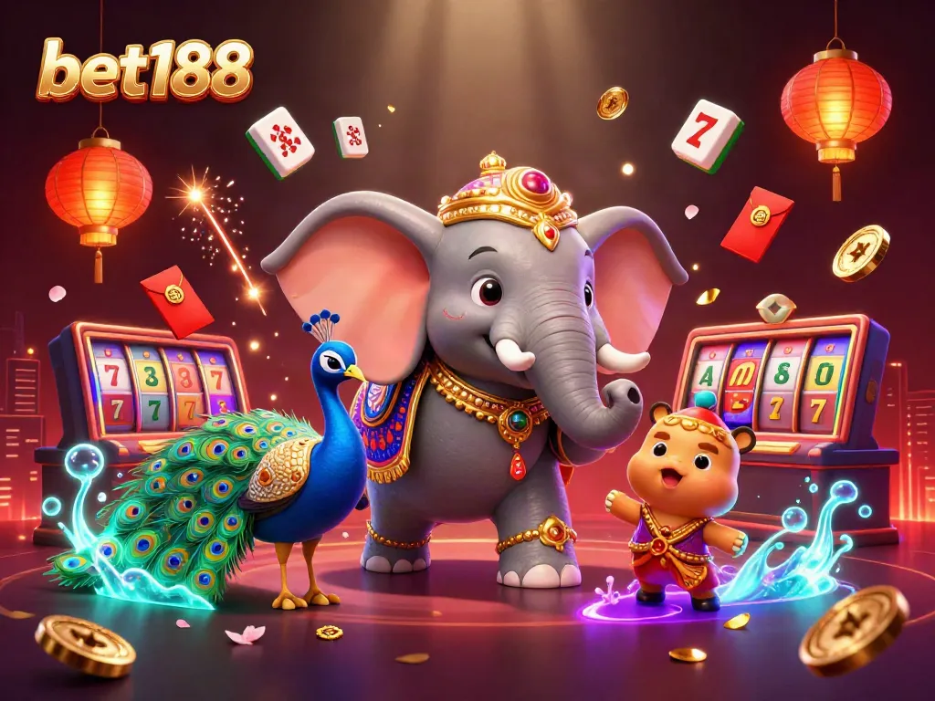 Engage in the excitement of bet188 with vibrant 3D characters and casino elements.