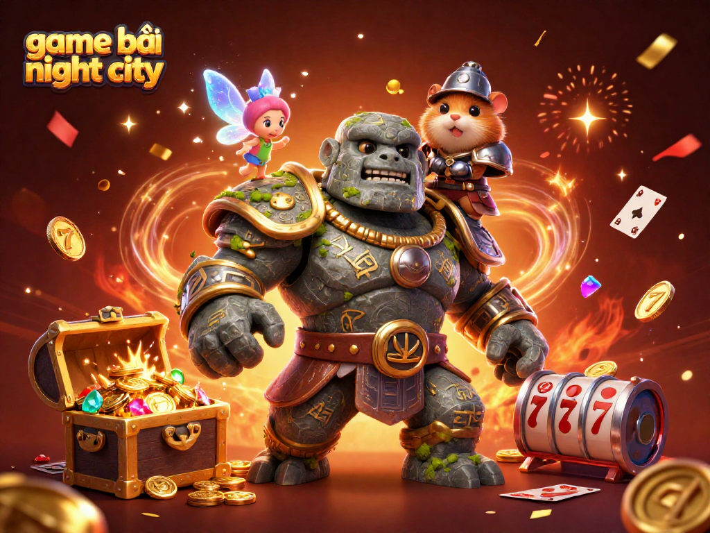 Engage with game bài night city as ancient characters sparkle with treasure and excitement in a vibrant casino adventure.