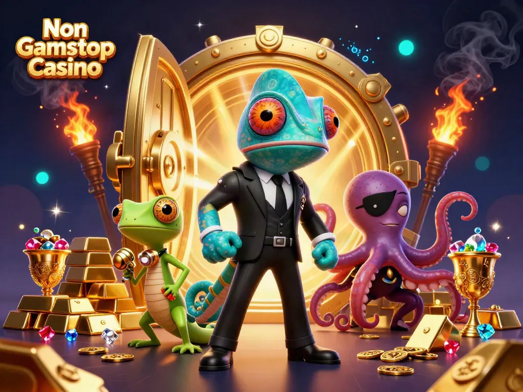 Experience thrilling wins at a Non Gamstop Casino with vibrant treasures and characters.