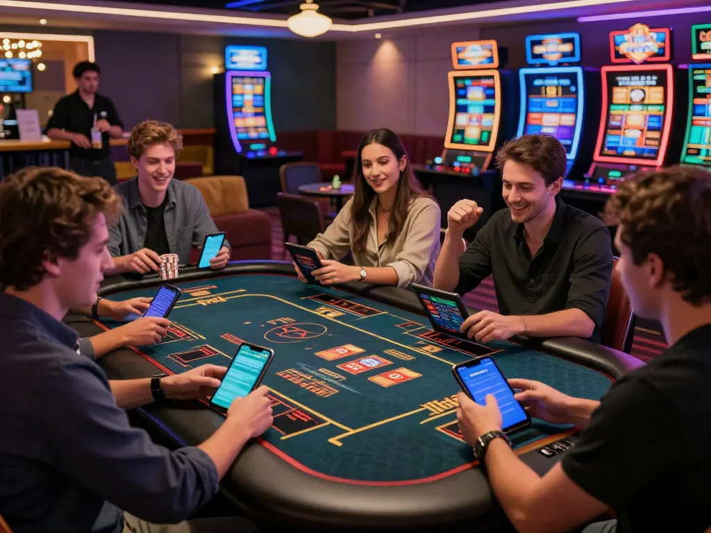 Excited players enjoying diverse games on the 9bet online casino platform.