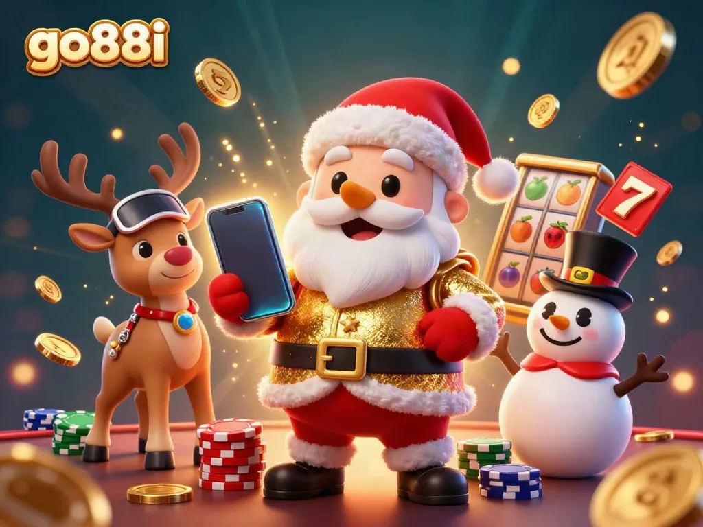 Engage in jackpot excitement with go88i's vibrant casino scene featuring animated characters and gaming elements.
