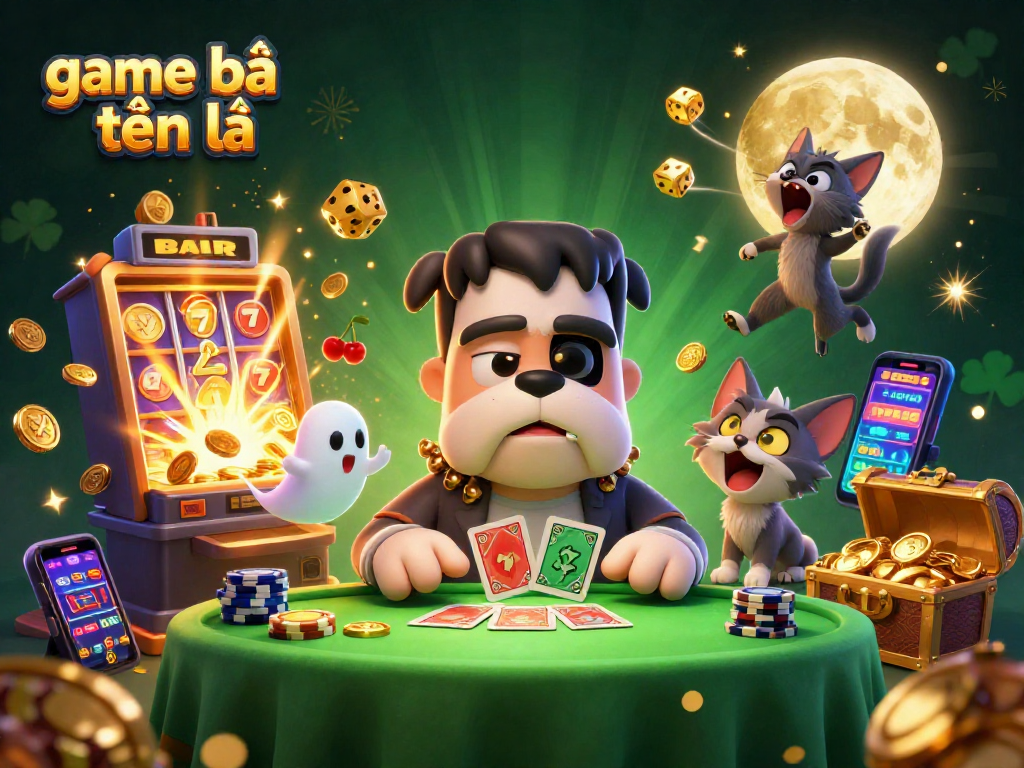 Experience thrilling moments in game bài tiến lên with colorful casino characters and dynamic elements.