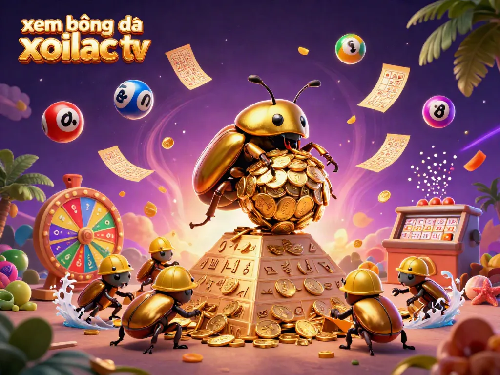 Xem bóng đá xoilac tv celebrates sporting victories with a dynamic casino-themed illustration.