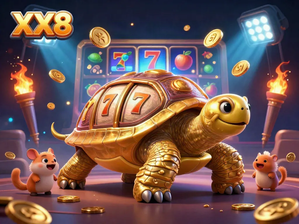 Experience exhilarating gameplay with the XX8-themed pinball tortoise at an engaging casino.