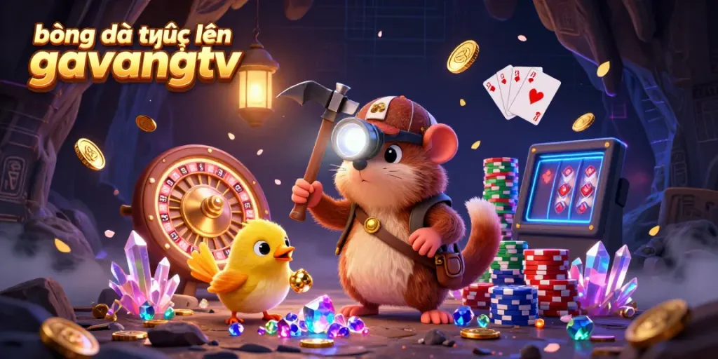 Experience bóng đá trực tuyến gavangtv with thrilling gameplay visuals, including vibrant treasures and characters.