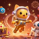 Experience thrilling gameplay with VIPWIN as the astronaut cat, dog companion, and magical elements come alive.