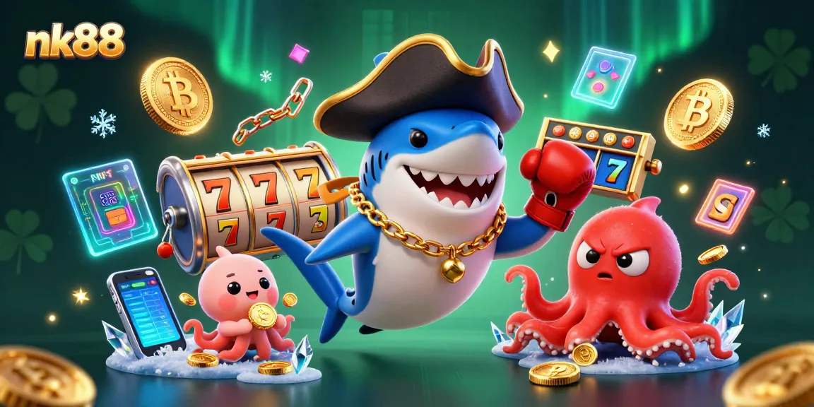 Experience exciting gameplay at nk88 with a vibrant 3D casino scene featuring dynamic gambling elements.