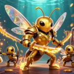 xocdia88 showcases an immersive gaming scene with a golden hornet in samurai armor and vibrant slot elements.