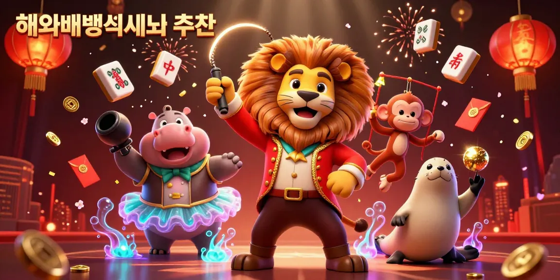 Experience the thrill of 해외배팅사이트 추천 with vibrant casino characters and elements in an exciting digital illustration.