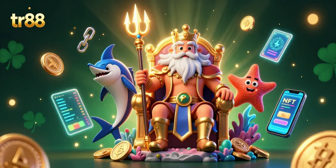 Win big at tr88 with this vibrant casino-themed illustration showcasing gaming excitement.