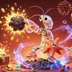 Experience thrilling gameplay at QS88 with vibrant galactic characters amidst explosive treasures.
