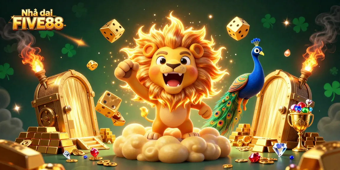 Experience the excitement of Nhà cái FIVE88 with vibrant casino elements and character dynamics.