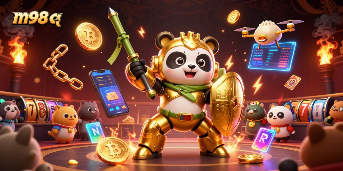 Engage in thrilling gaming at m98 q with vibrant crypto elements and dynamic casino action.