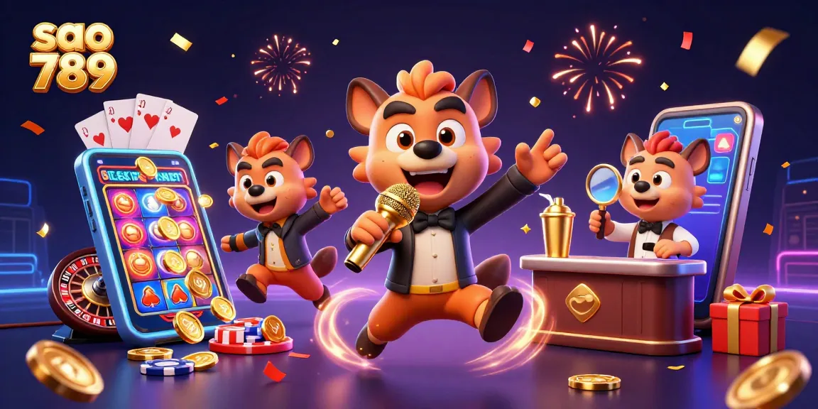 Joyful hyenas at the sao 789 casino enhance the gaming experience with comedy and cocktails.