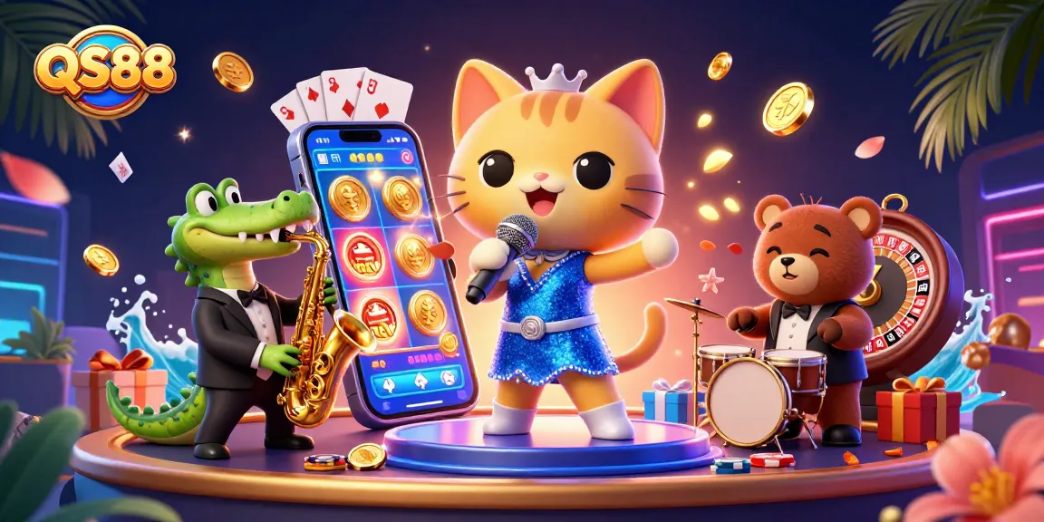 Engage in thrilling casino fun with QS88’s vibrant 3D characters, dynamic slot games, and exciting gaming elements.