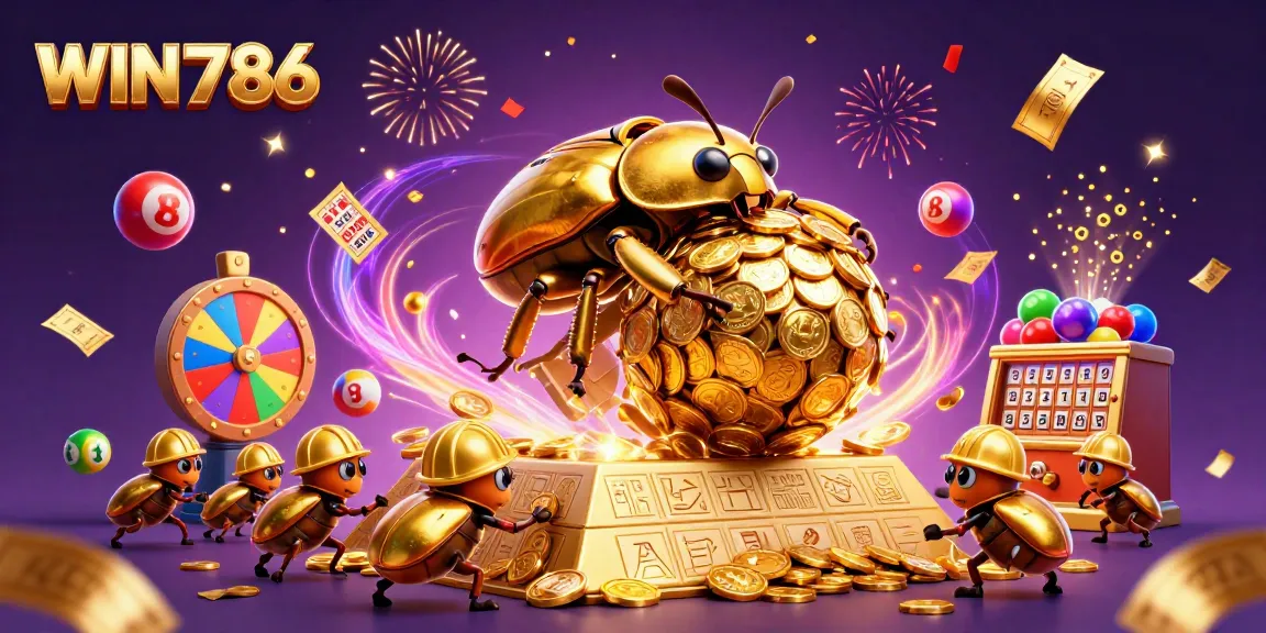 Engage with WIN786's dynamic casino experience in a vibrant digital illustration featuring captivating games.