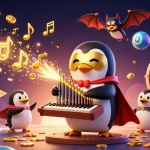Experience thrilling gameplay at Sam86 with dynamic lottery balls and a captivating penguin organist amidst a fantasy casino.