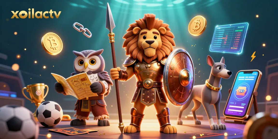 Experience exciting sports betting with xoilactv in this dynamic, detailed 3D illustration featuring strategic elements.