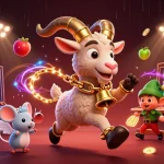 S666 depicts a festive casino scene with characters and dynamic gaming elements like slots and jackpots.