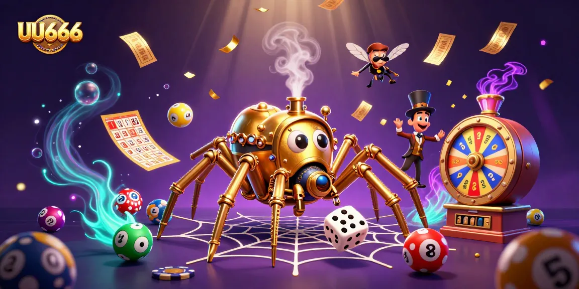 Engage with UU666 in this vibrant casino world, showcasing colorful lottery balls and immersive gaming elements.