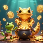 uk88s brings excitement with a vibrant digital casino scene featuring a golden salamander alchemist and crypto elements.