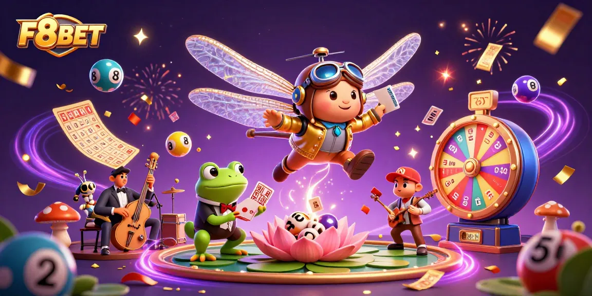 Engaging scene showcasing F8BET gambling action, featuring vibrant characters and dynamic casino elements