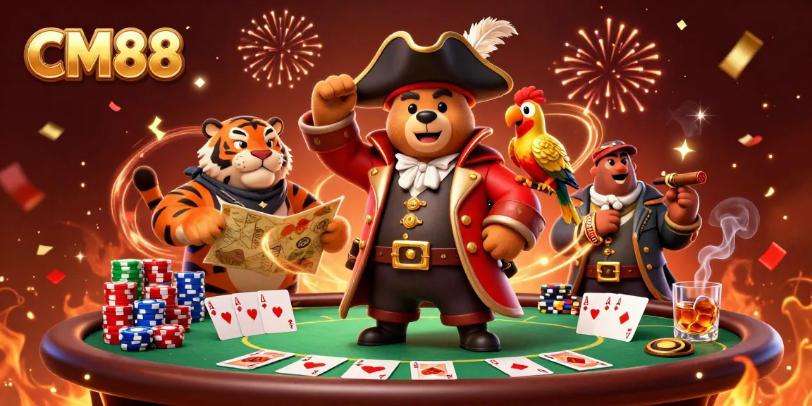 Engage with thrilling casino action at CM88, featuring rich poker dynamics and vibrant characters.