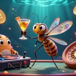 Experience thrilling gameplay at go88 with vibrant casino characters and crypto elements.