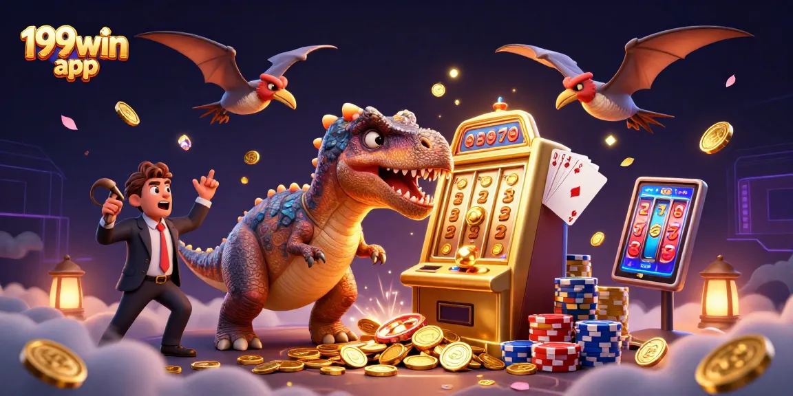 Engage in thrilling fun with the 199win app as a pachycephalosaurus wins golden coins!