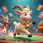 Engage in thrilling gaming at DA88 with a festive holiday casino scene filled with animated characters and exciting elements.