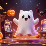Engage with nhà cái uy tín ghost cat and bat in a haunted casino theme with thrilling visual elements.