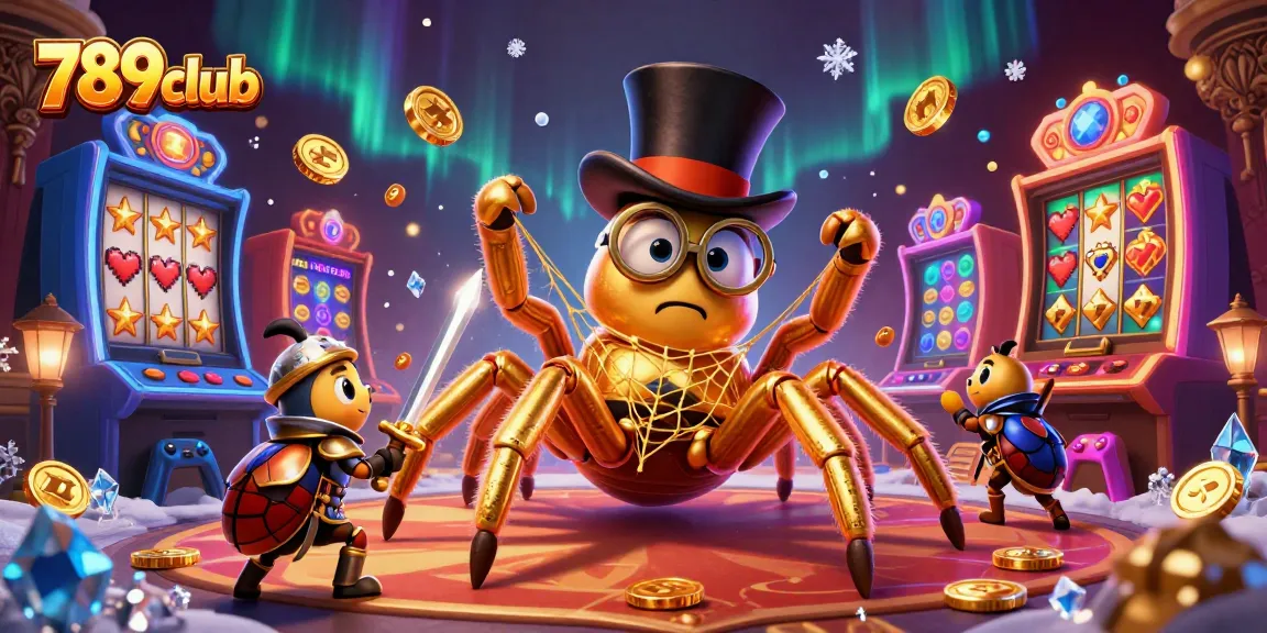 Spin the reels at 789club with vibrant slot machines and captivating characters in a dynamic scene.