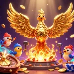 Engage in the thrill of soi kèo bóng đá hôm nay with stunning visuals of a molten golden phoenix and dynamic casino elements.