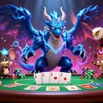 Experience thrilling gaming at Say88 with a dynamic casino scene featuring vibrant characters and poker action.