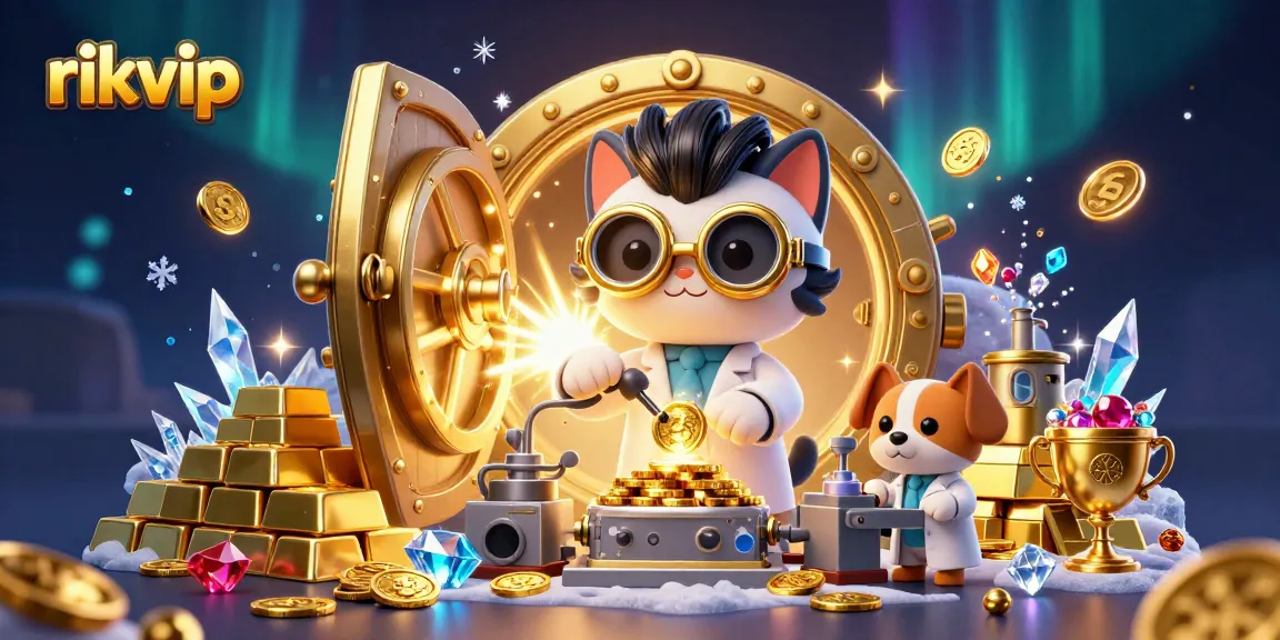 Experience exciting gameplay with rikvip’s immersive casino scene featuring dazzling treasures.