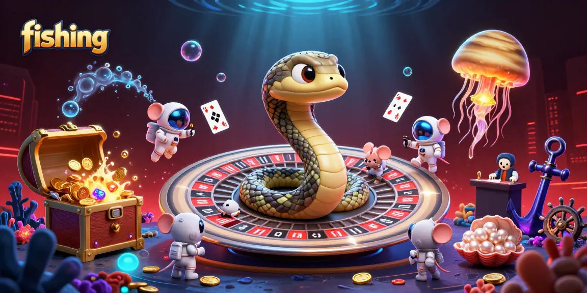 Engage in thrilling fishing adventures in this dynamic 3D scene filled with action.