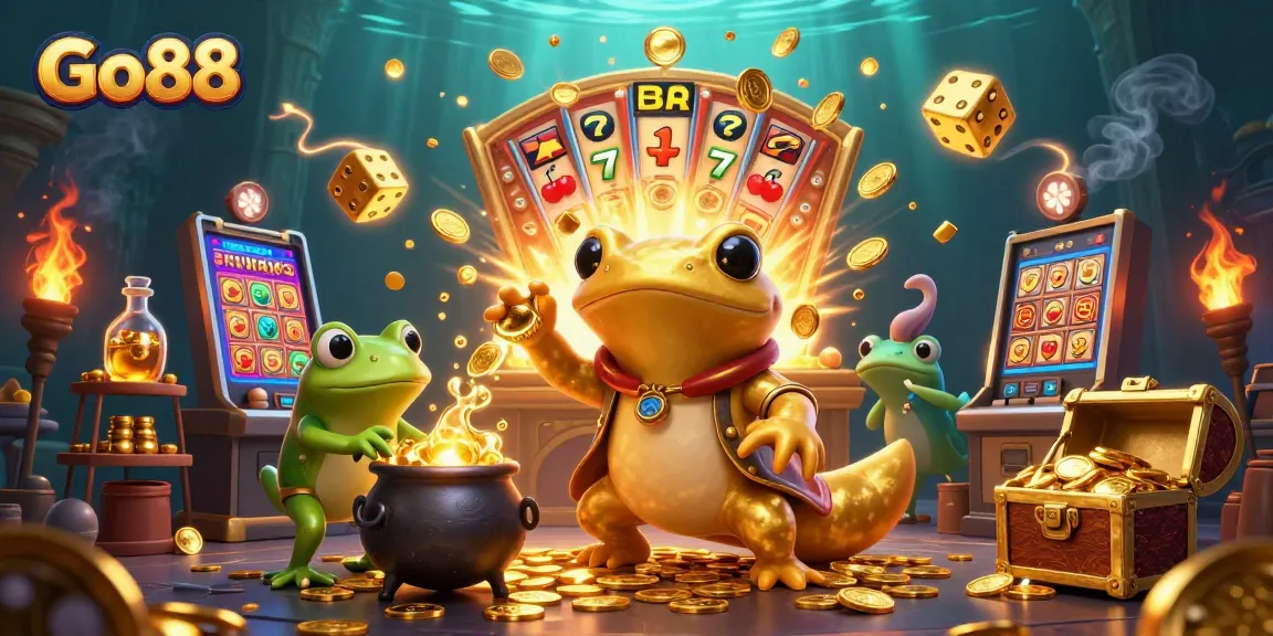 Go88 brings winners alive with a magical scene of a golden salamander alchemist in action.