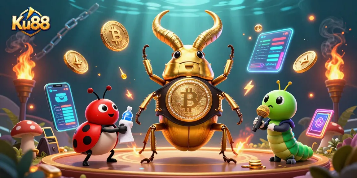 Experience thrilling gaming moments with Ku88's vibrant 3D casino scene featuring unique characters and dynamic elements.
