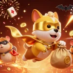 Engage in gmnc with a vibrant 3D illustration showcasing a superhero dog and hamster in an action-packed casino theme.