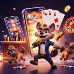 Experience exhilarating gameplay at link truy cập trang chủ uy88 with dynamic hyena characters in a vibrant casino scene.